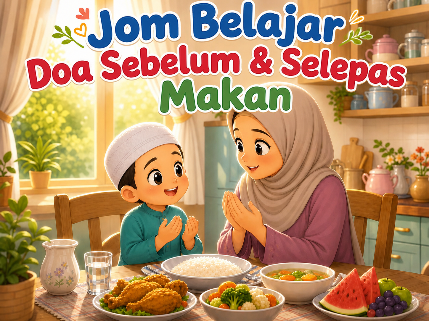 Jom Belajar Doa Sebelum dan Selepas Makan